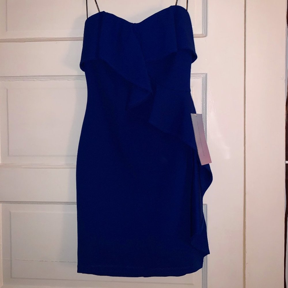 Royal Blue Ruffled Mini Dress